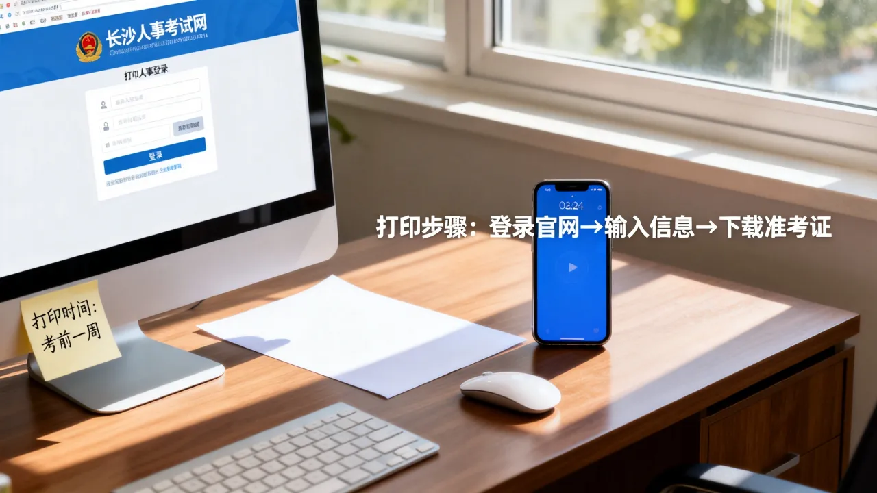 长沙人事考试网准考证打印时间是什么时候?怎么打印-图2 长沙人事考试网准考证打印时间是什么时候?怎么打印-图2