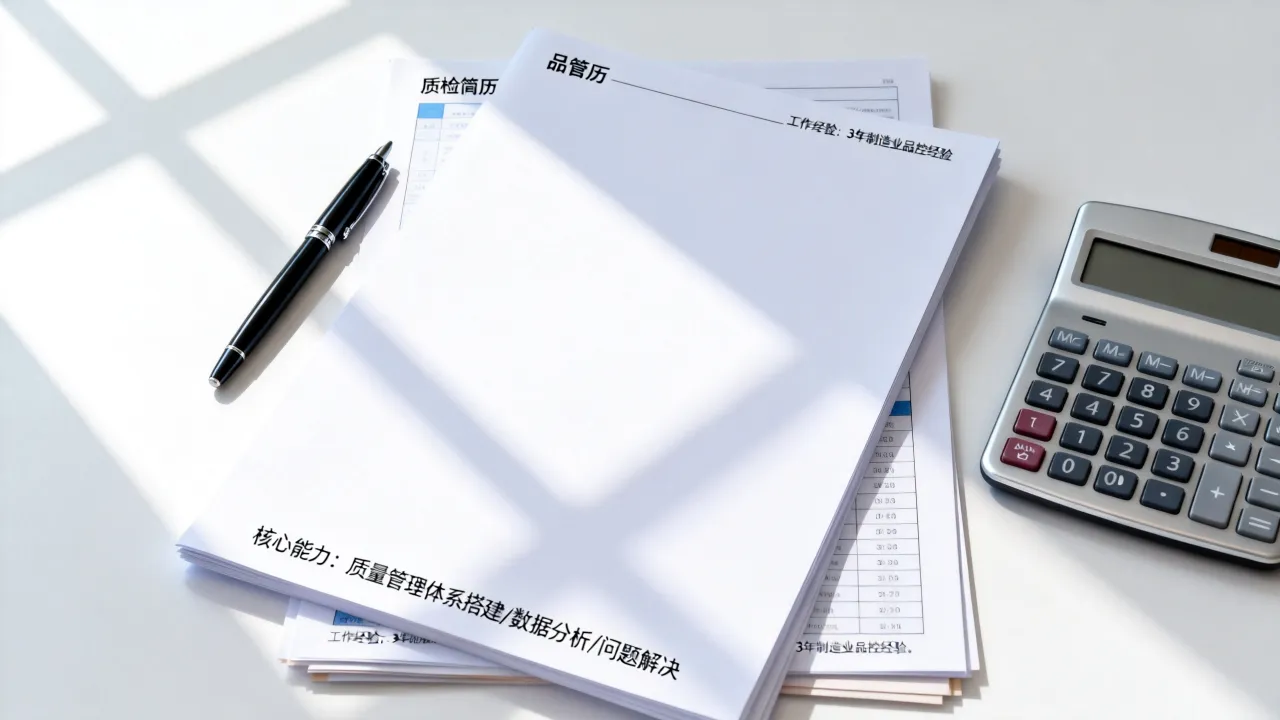 品管简历怎么写好,品管简历怎么写才能让招聘方眼前一亮