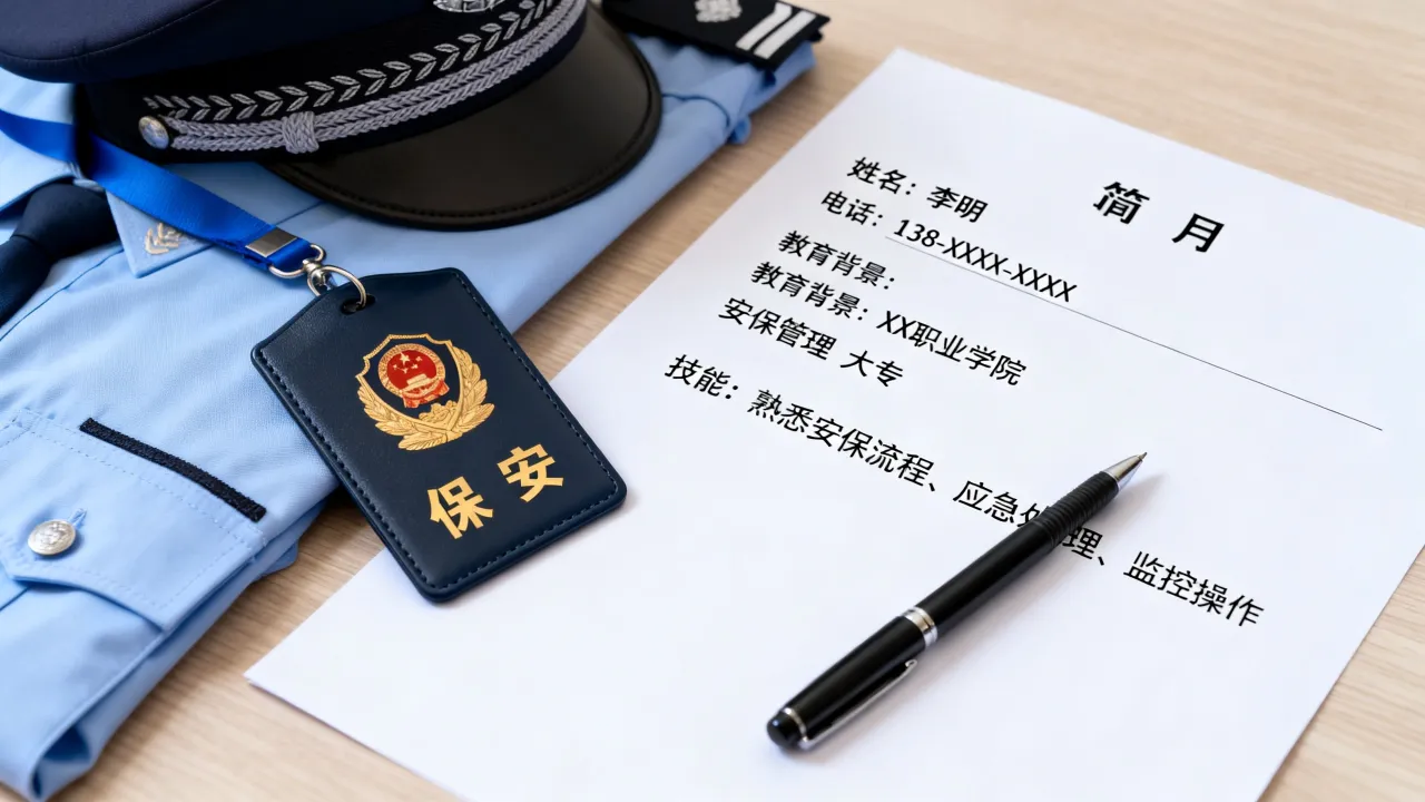 求职保安简历怎么写,应聘保安没有工作经验怎么写