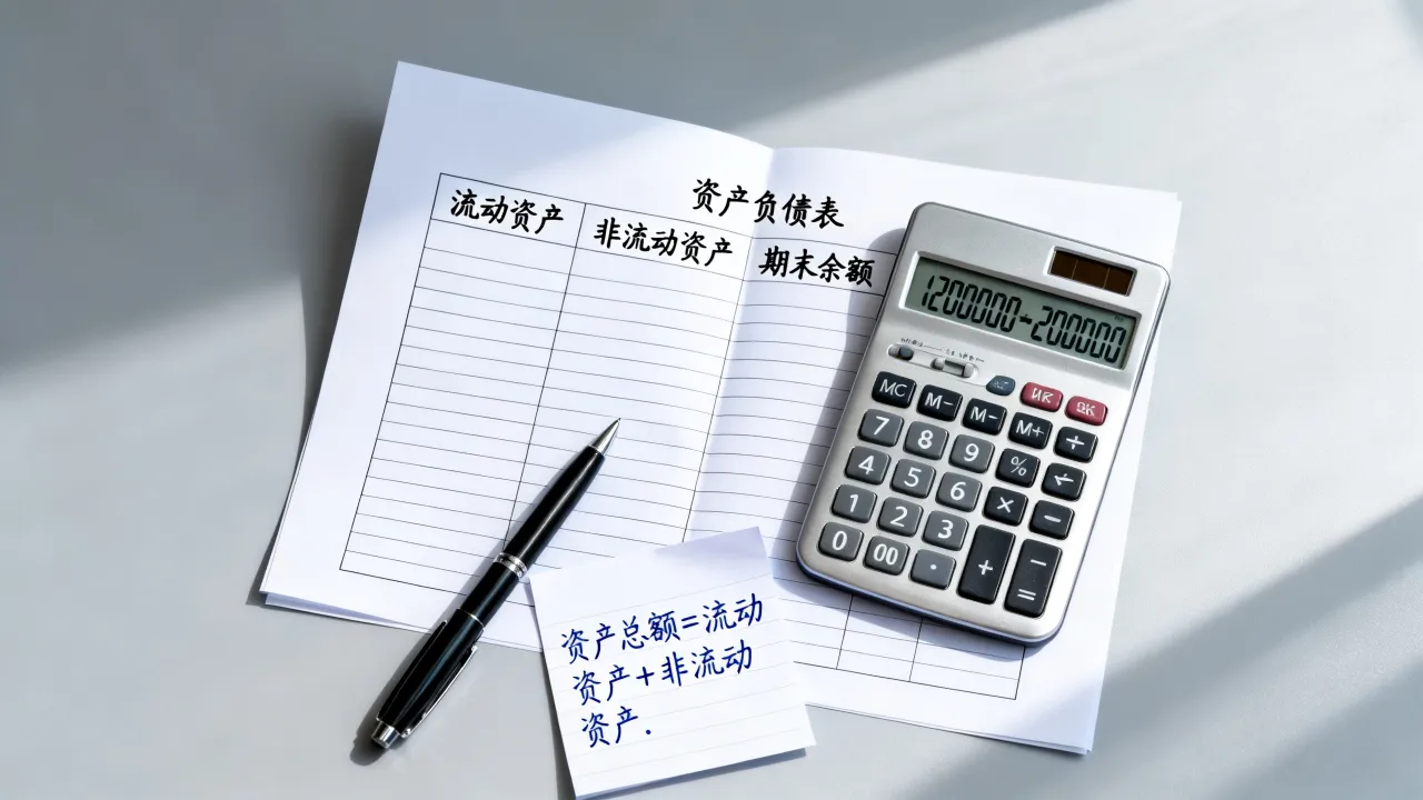 资产总额如何计算,资产负债表中资产总额怎么算?