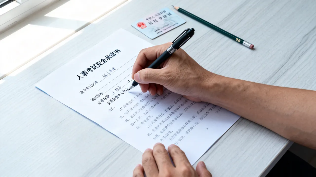 人事考试安全承诺书是什么，人事考试安全承诺书怎么填写-图1