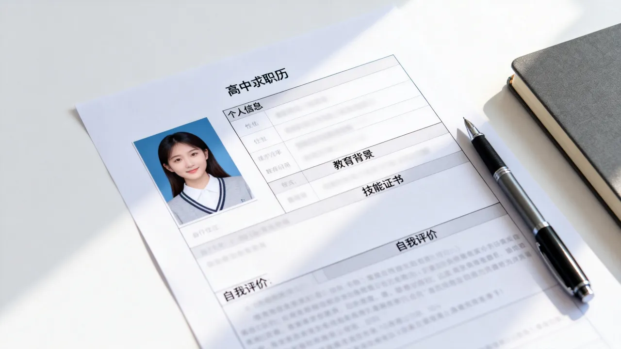 高中求职简历怎么写？无经验应届生模板范文大全-图1