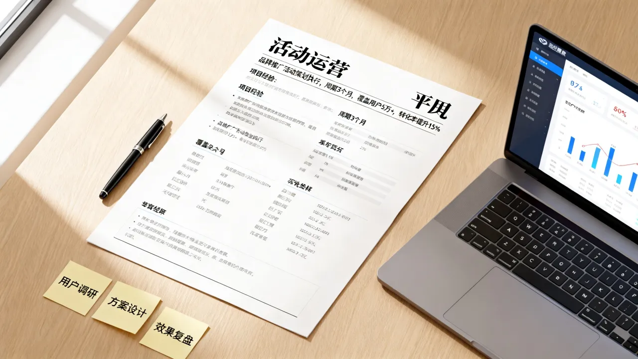活动运营简历怎么写,活动运营简历项目经验怎么写-图1 活动运营简历怎么写,活动运营简历项目经验怎么写-图1