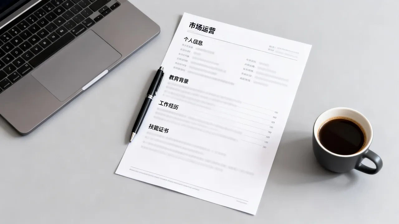 市场运营简历怎么写?零基础如何写出高分简历?-图1 市场运营简历怎么写?零基础如何写出高分简历?-图1