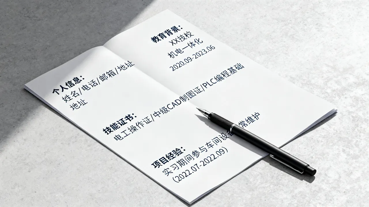 技校毕业简历怎么写,没有工作经验如何让简历出彩-图3 技校毕业简历怎么写,没有工作经验如何让简历出彩-图3