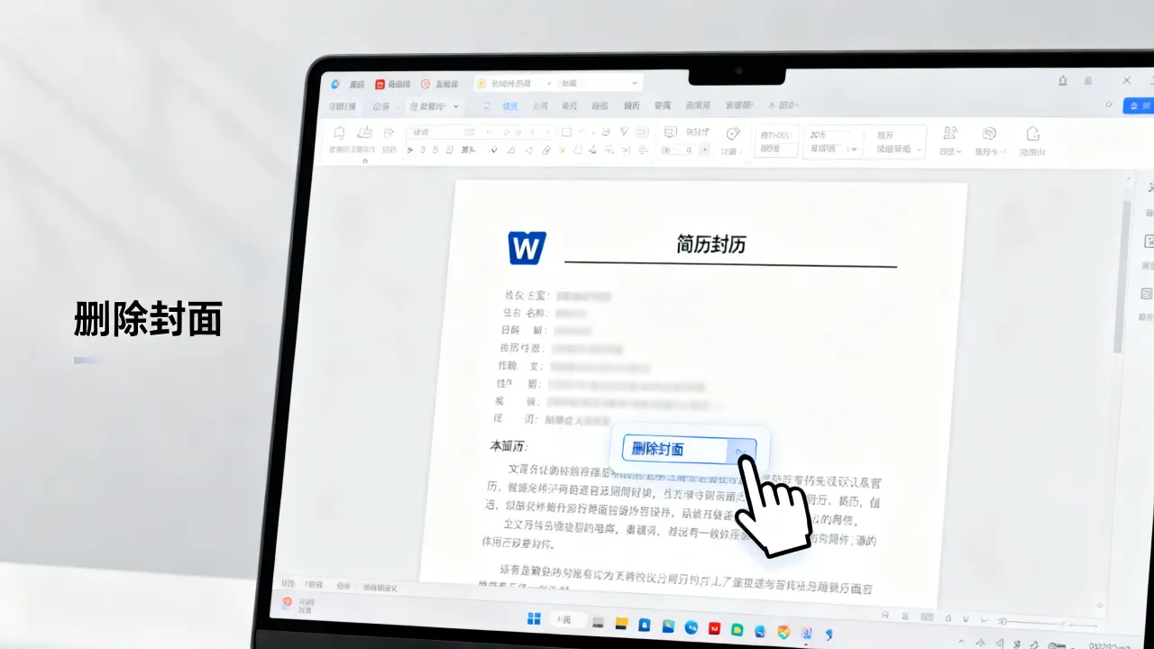 简历的封面怎么删除，Word简历封面怎么删除？-图1
