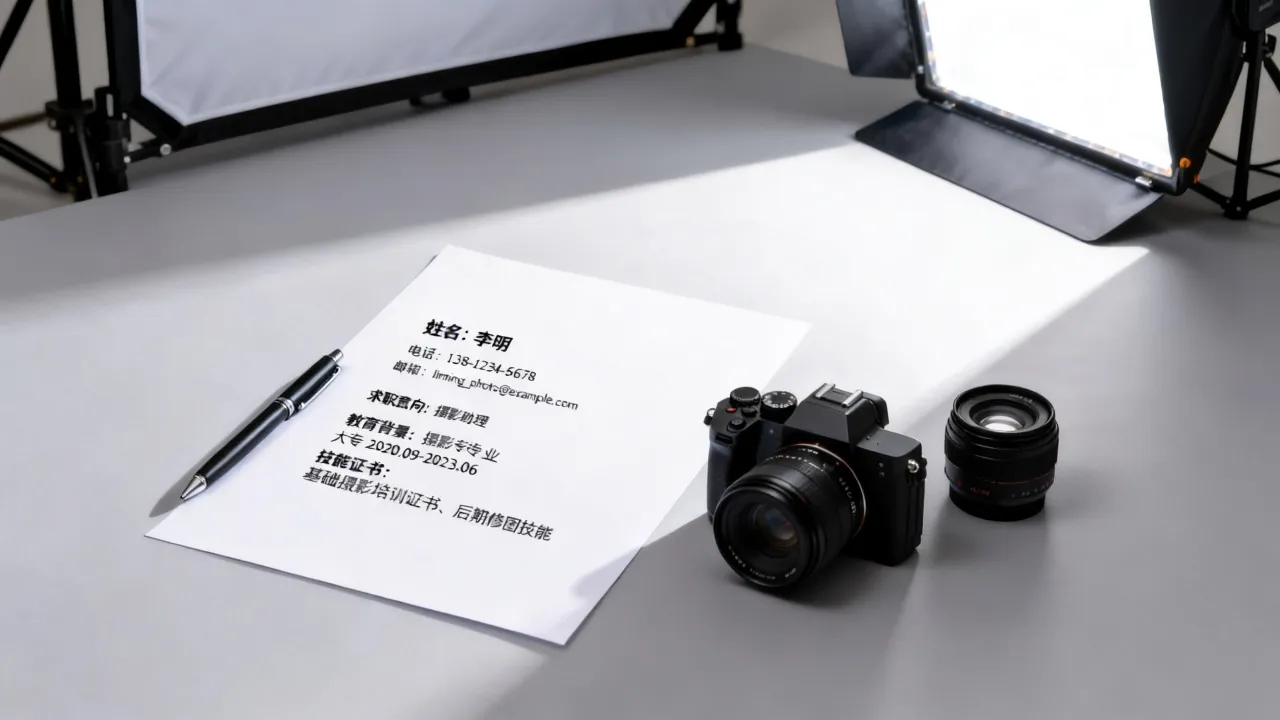摄影助理简历怎么写，没有经验如何写才能吸引招聘方？-图2