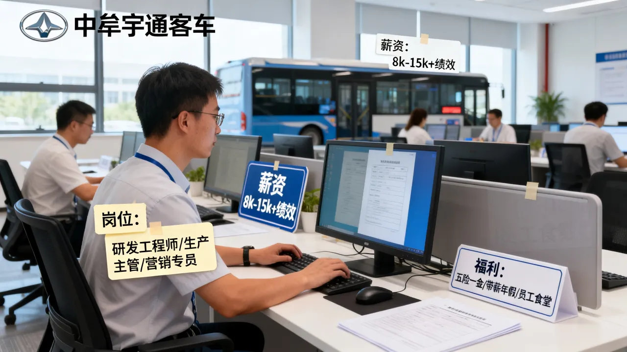 中牟宇通客车招聘都有什么岗位?薪资福利待遇怎么样?-图1 中牟宇通客车招聘都有什么岗位?薪资福利待遇怎么样?-图1