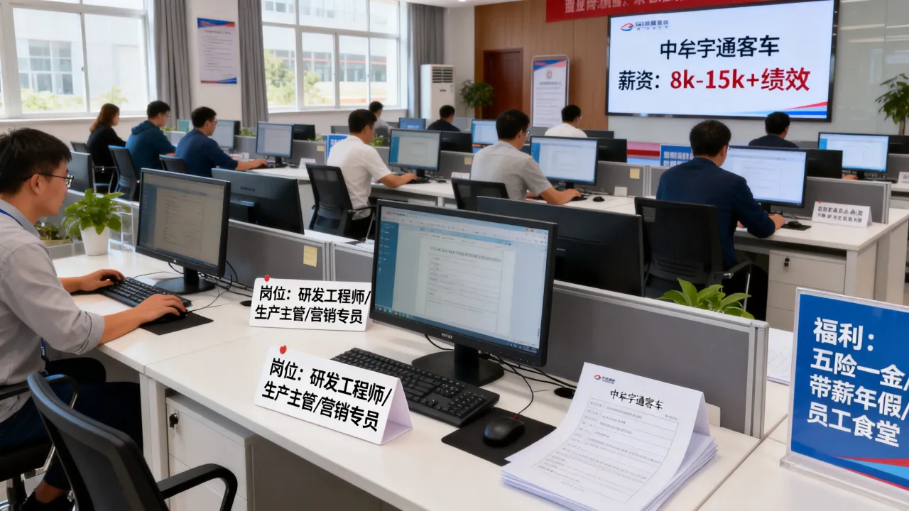 中牟宇通客车招聘都有什么岗位?薪资福利待遇怎么样?-图2 中牟宇通客车招聘都有什么岗位?薪资福利待遇怎么样?-图2