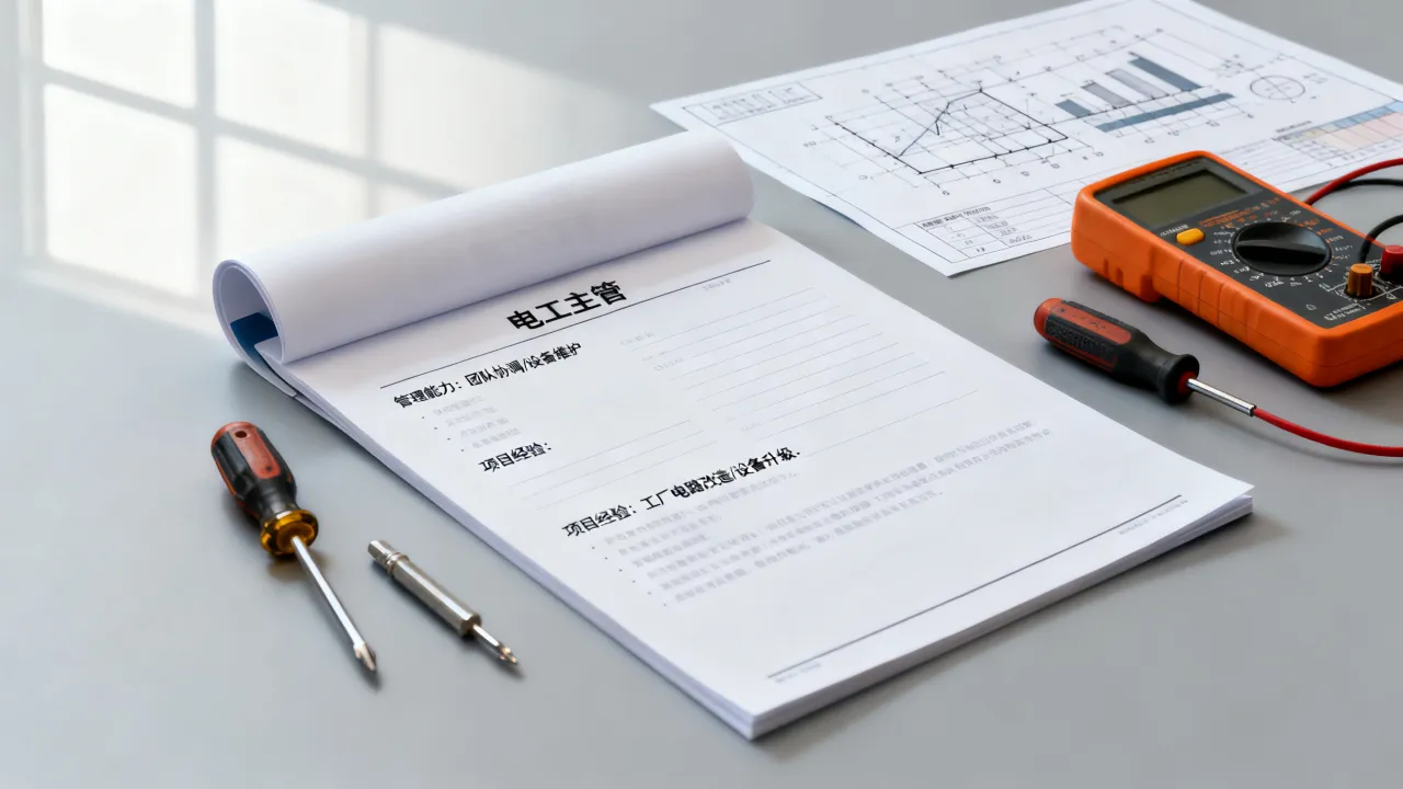 电工主管简历怎么写，如何突出管理能力和项目经验-图1