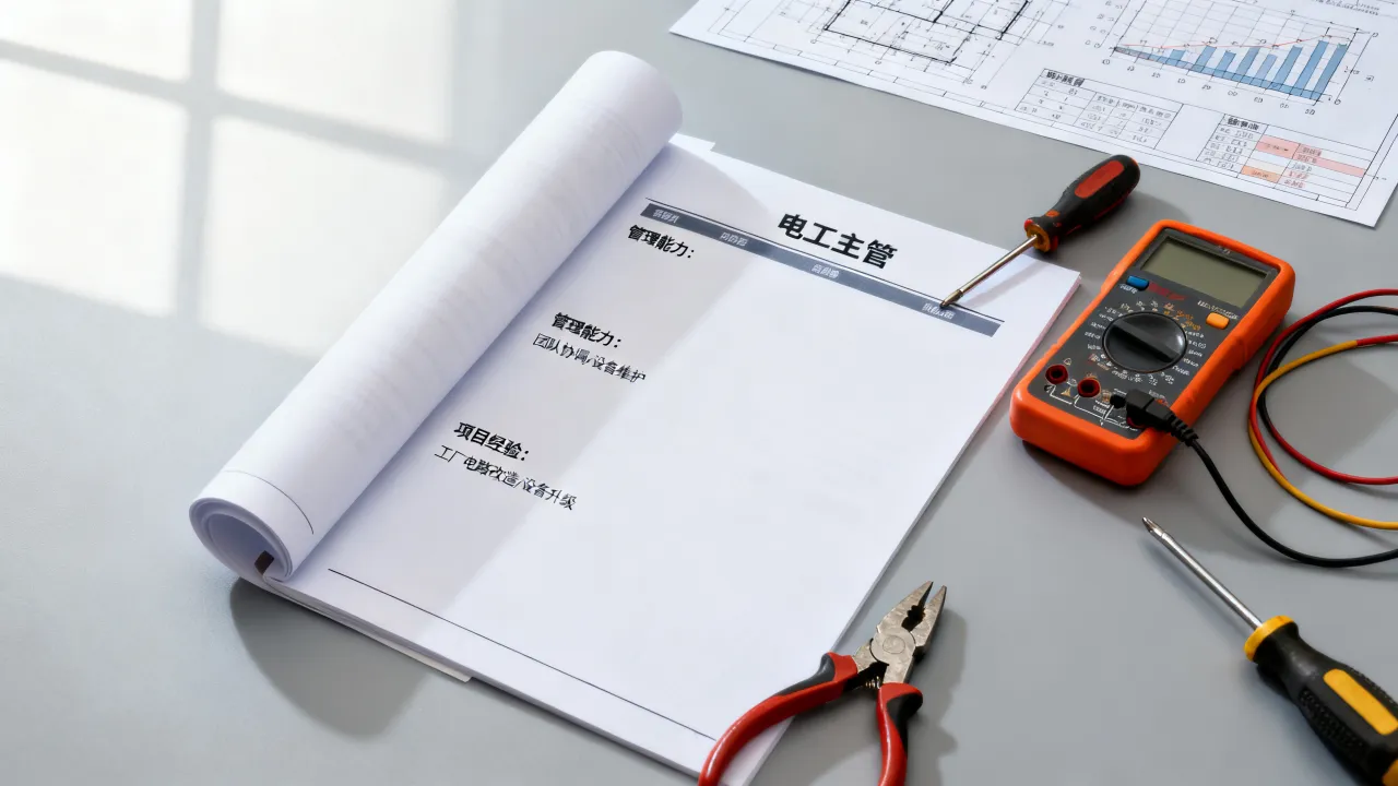 电工主管简历怎么写，如何突出管理能力和项目经验-图2