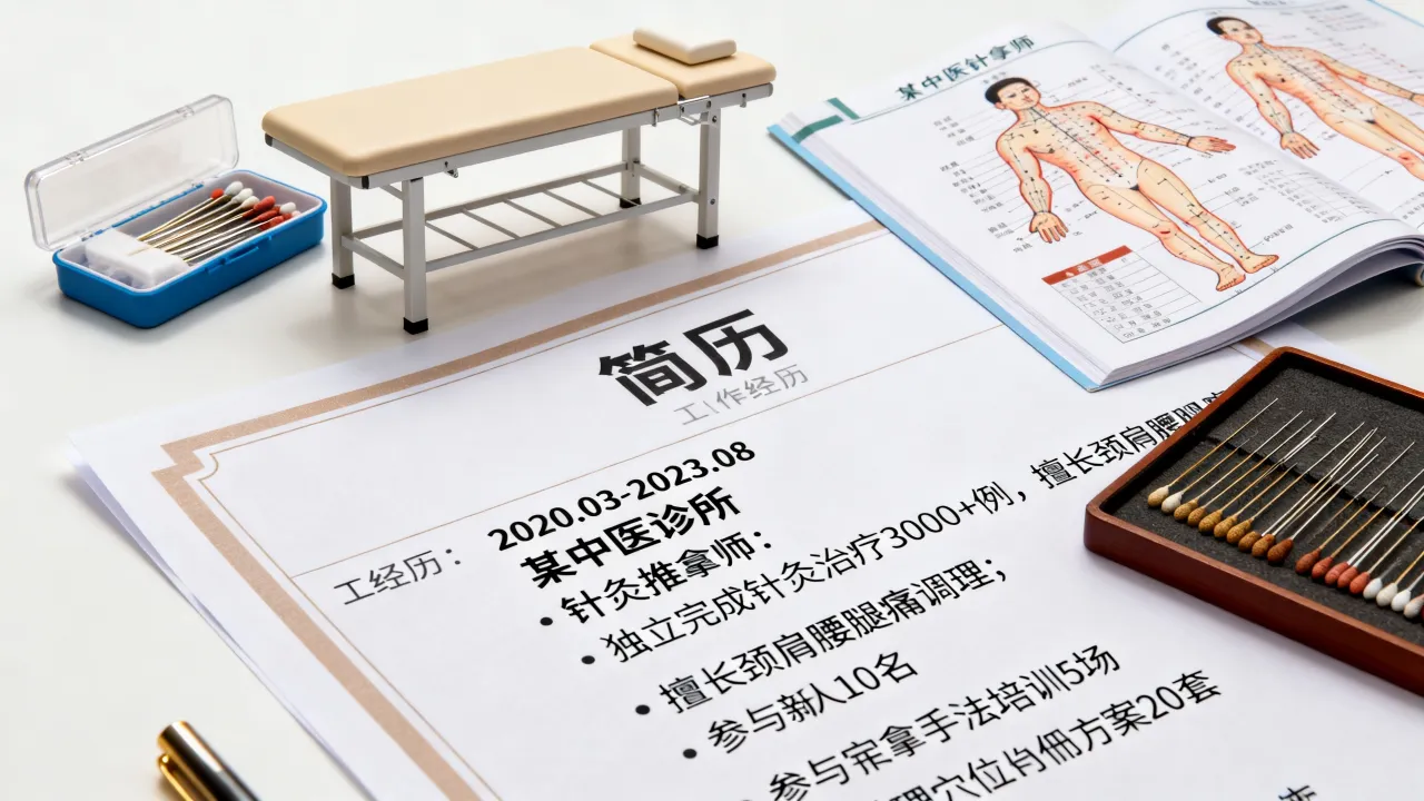 针灸推拿简历怎么写,针灸推拿师简历模板范文工作经历怎么写-图2 针灸推拿简历怎么写,针灸推拿师简历模板范文工作经历怎么写-图2