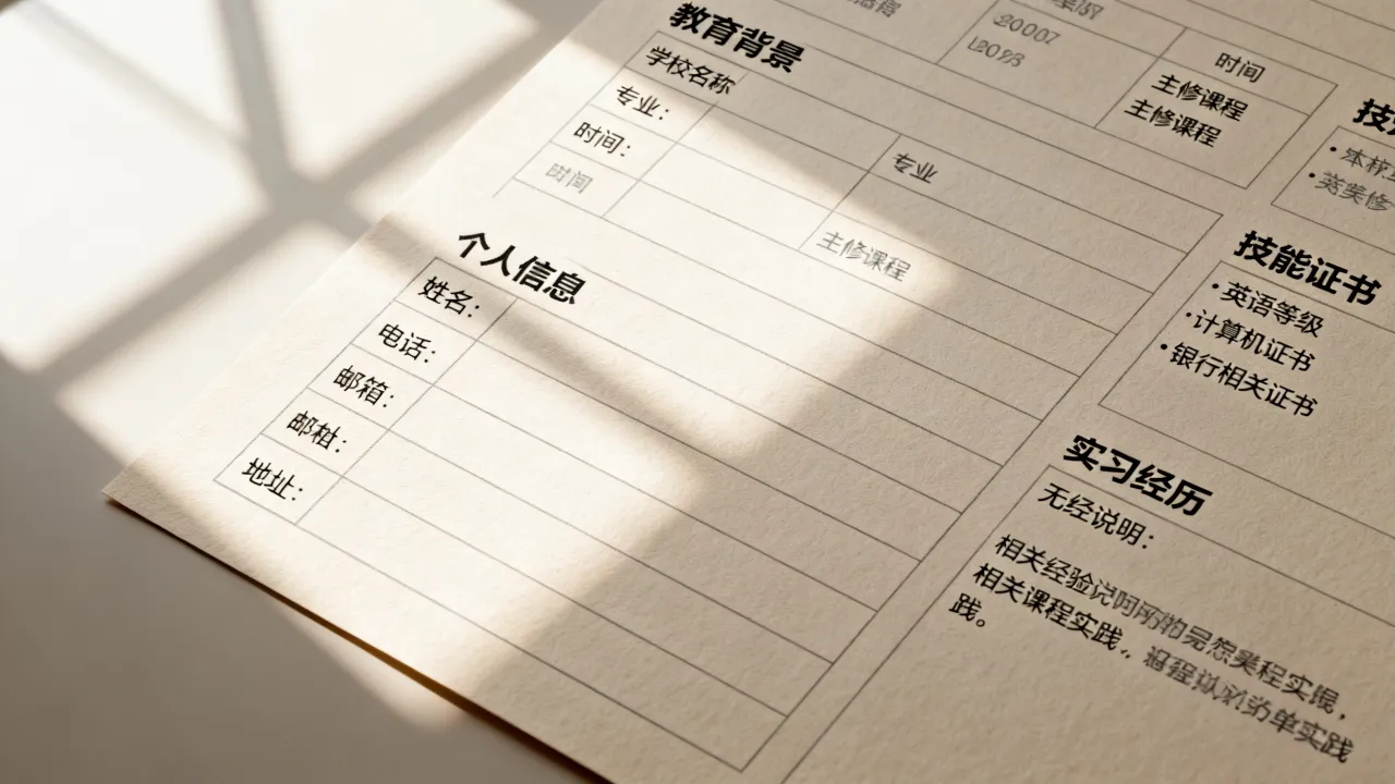 银行应聘简历怎么写,应届生无经验模板有哪些-图3 银行应聘简历怎么写,应届生无经验模板有哪些-图3