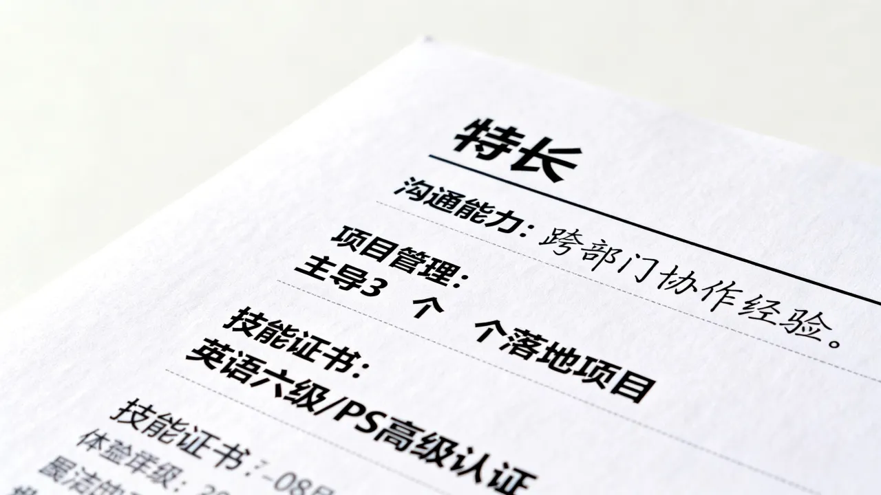 简历里面特长怎么写，有哪些技巧能让面试官眼前一亮？-图1