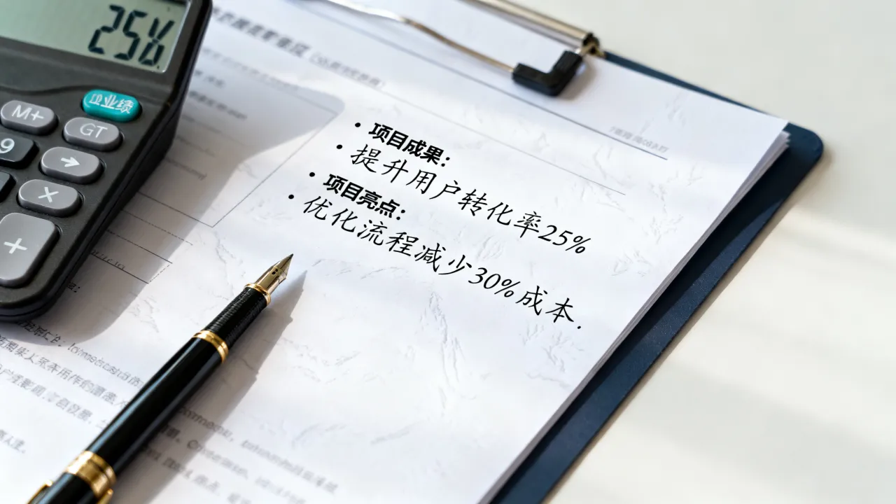 简历项目业绩怎么写?如何突出量化成果和项目亮点-图1 简历项目业绩怎么写?如何突出量化成果和项目亮点-图1