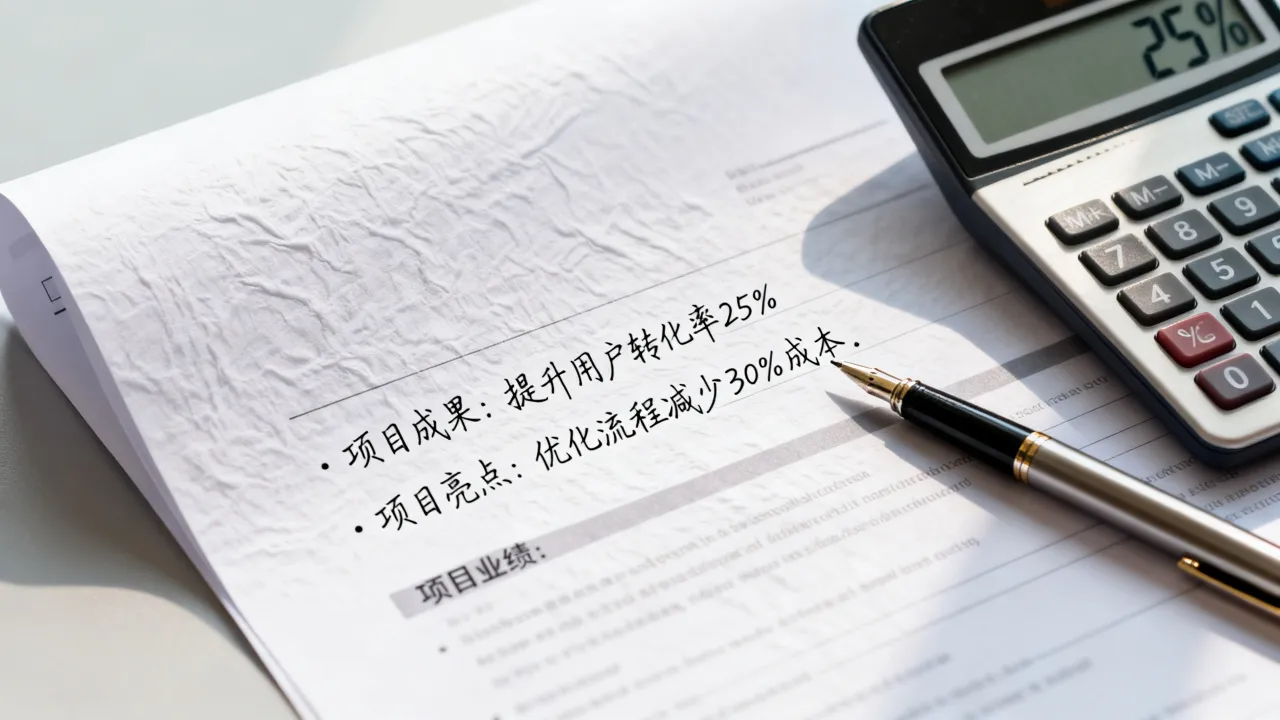 简历项目业绩怎么写?如何突出量化成果和项目亮点-图3 简历项目业绩怎么写?如何突出量化成果和项目亮点-图3