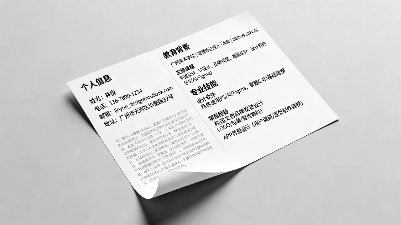 设计生简历怎么写,设计生简历模板范文有哪些?-图1 设计生简历怎么写,设计生简历模板范文有哪些?-图1