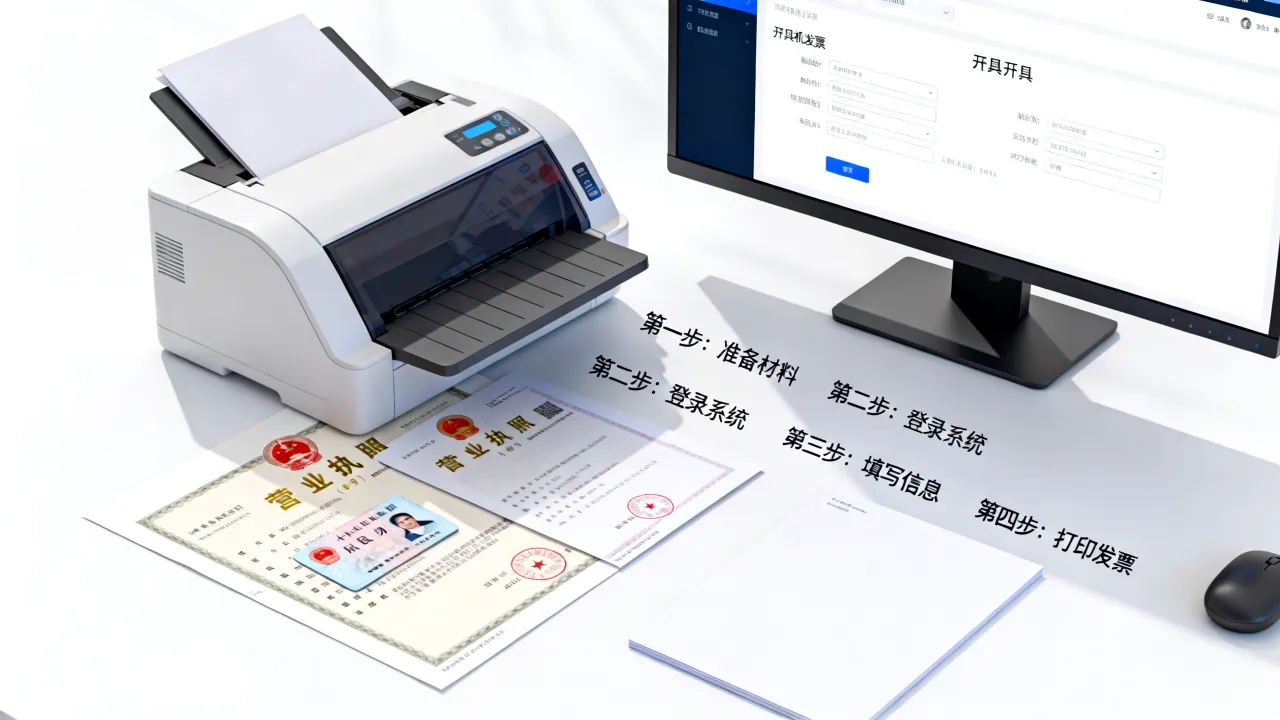 如何开具机打发票，需要什么材料流程