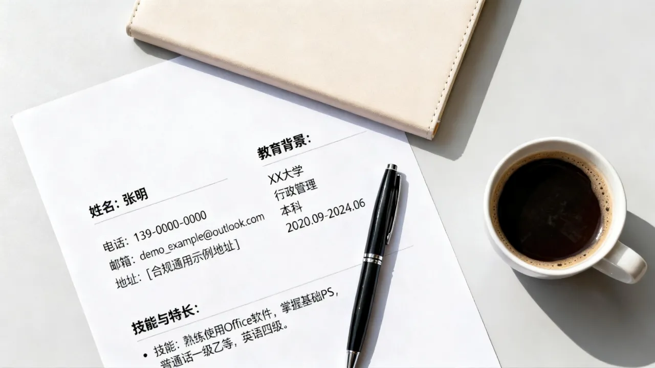 应聘前台简历怎么写,没有工作经验怎么准备简历?