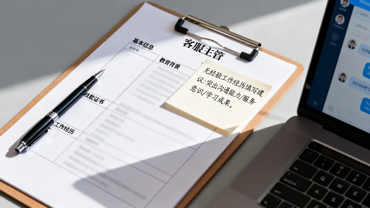 客服主管的简历怎么写,无经验时工作经历如何填写?