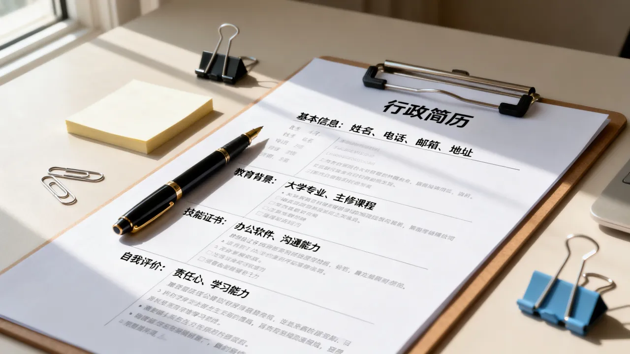 应聘行政的简历怎么写,行政文员无经验简历怎么写能加分?-图1 应聘行政的简历怎么写,行政文员无经验简历怎么写能加分?-图1