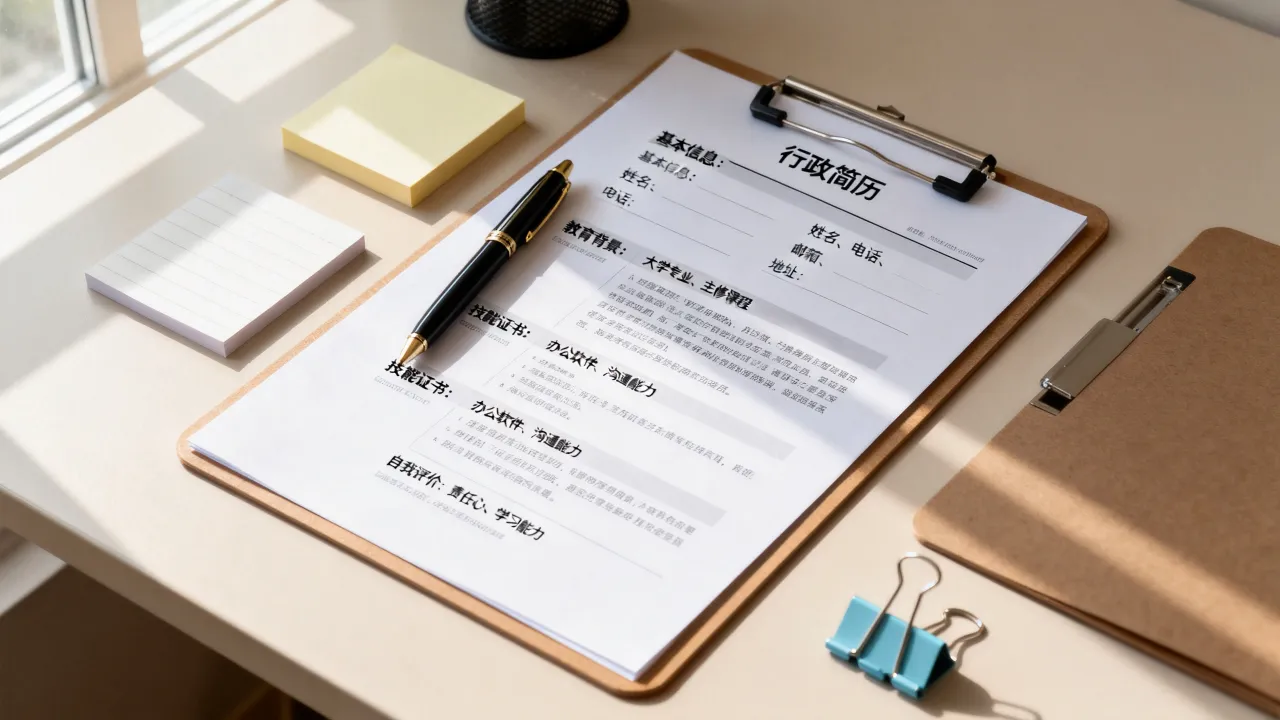 应聘行政的简历怎么写,行政文员无经验简历怎么写能加分?-图3 应聘行政的简历怎么写,行政文员无经验简历怎么写能加分?-图3