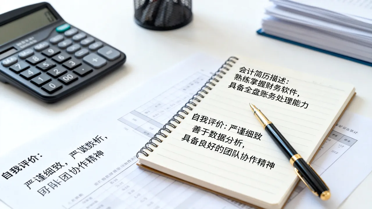 会计的简历描述怎么写,会计岗位简历的自我评价怎么写