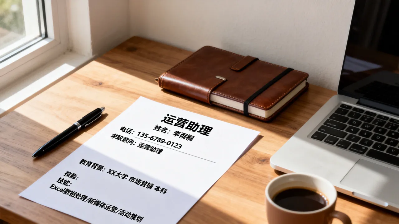 运营助理的简历怎么写,没有经验怎么写能通过筛选-图1 运营助理的简历怎么写,没有经验怎么写能通过筛选-图1