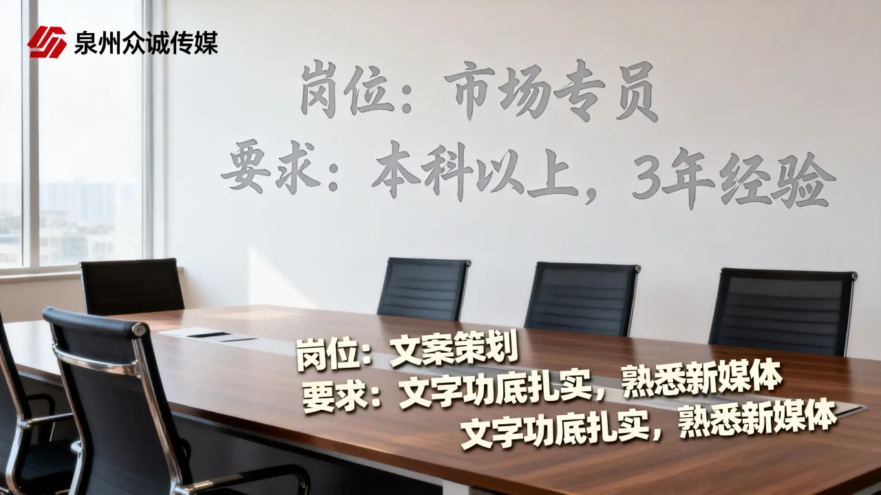 泉州众诚传媒招聘靠谱吗?有哪些岗位要求,
