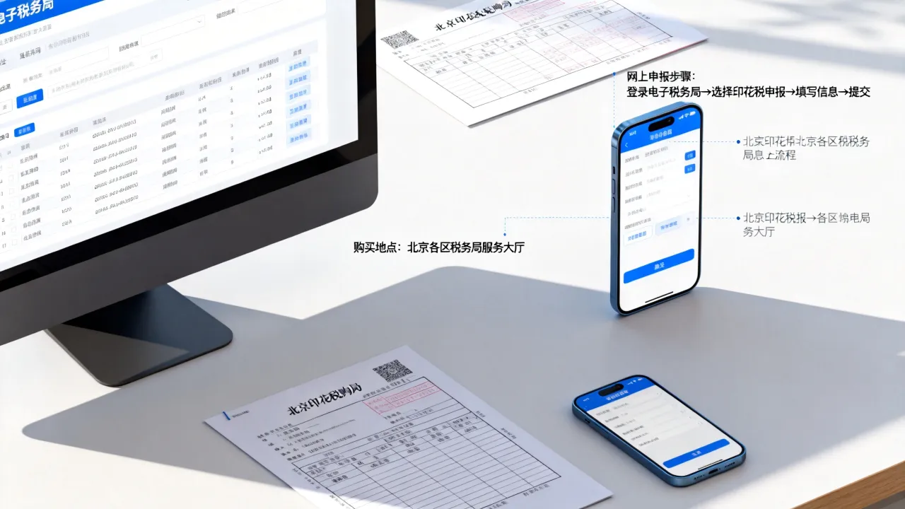 北京印花税如何购买,网上申报的流程和地点是什么-图2 北京印花税如何购买,网上申报的流程和地点是什么-图2