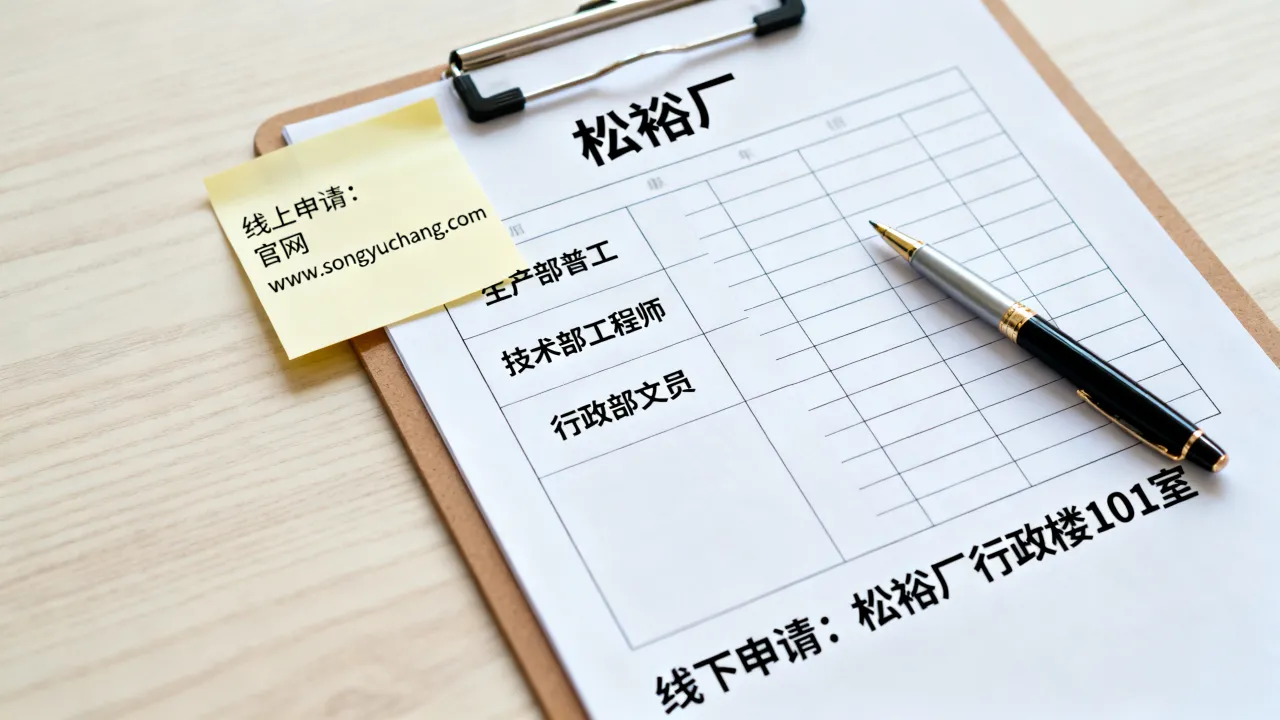 松裕厂最新招聘信息有哪些岗位,怎么申请入职