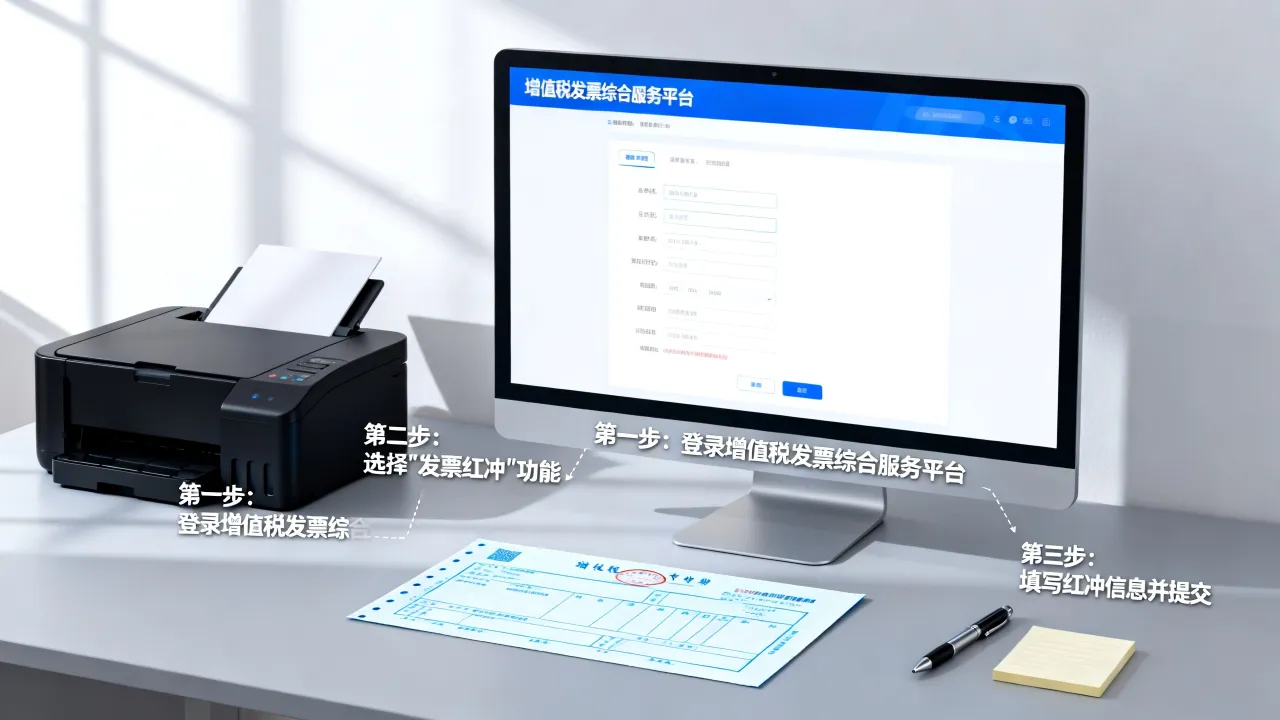 已认证的发票如何红冲?红冲操作步骤详解,