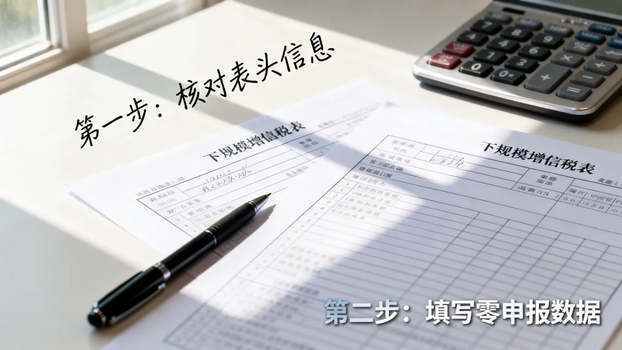 小规模增值税表如何填?零申报附表填写步骤详解