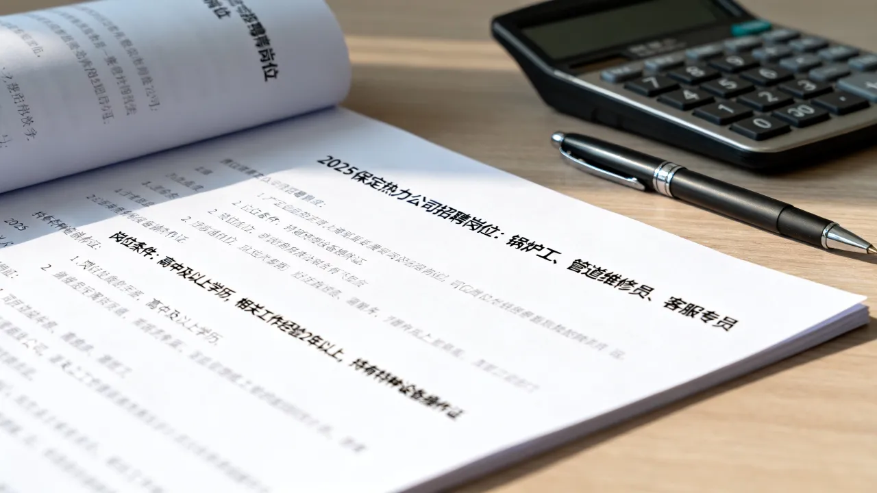保定热力公司招聘信息有哪些,2025最新招聘岗位条件是什么-图2 保定热力公司招聘信息有哪些,2025最新招聘岗位条件是什么-图2