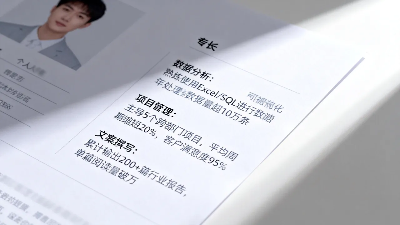 简历中的专长怎么填写,怎么写才能突出个人优势-图3 简历中的专长怎么填写,怎么写才能突出个人优势-图3