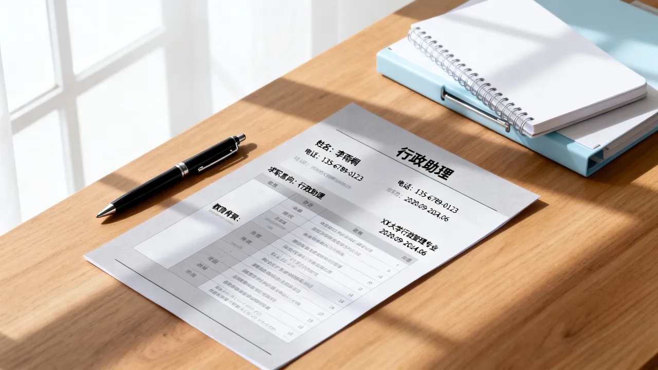 行政助理简历怎么写?应届生无经验求职范文模板-图1 行政助理简历怎么写?应届生无经验求职范文模板-图1