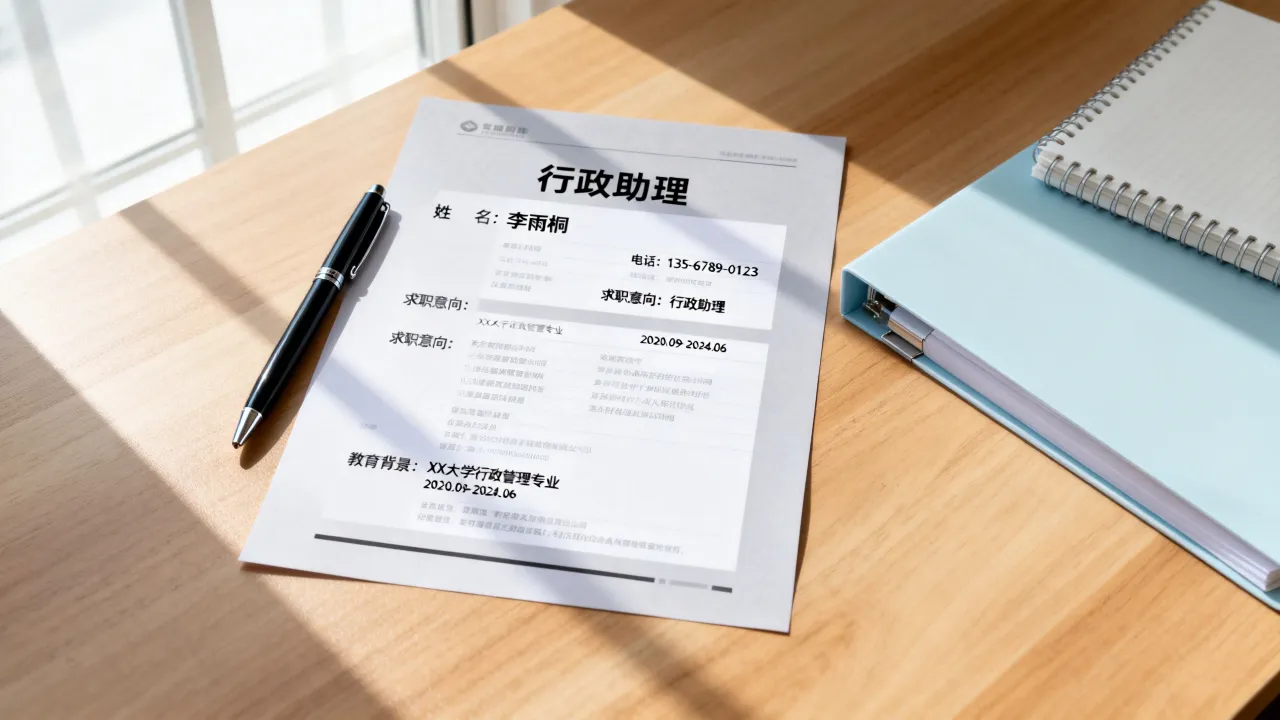 行政助理简历怎么写?应届生无经验求职范文模板-图2 行政助理简历怎么写?应届生无经验求职范文模板-图2