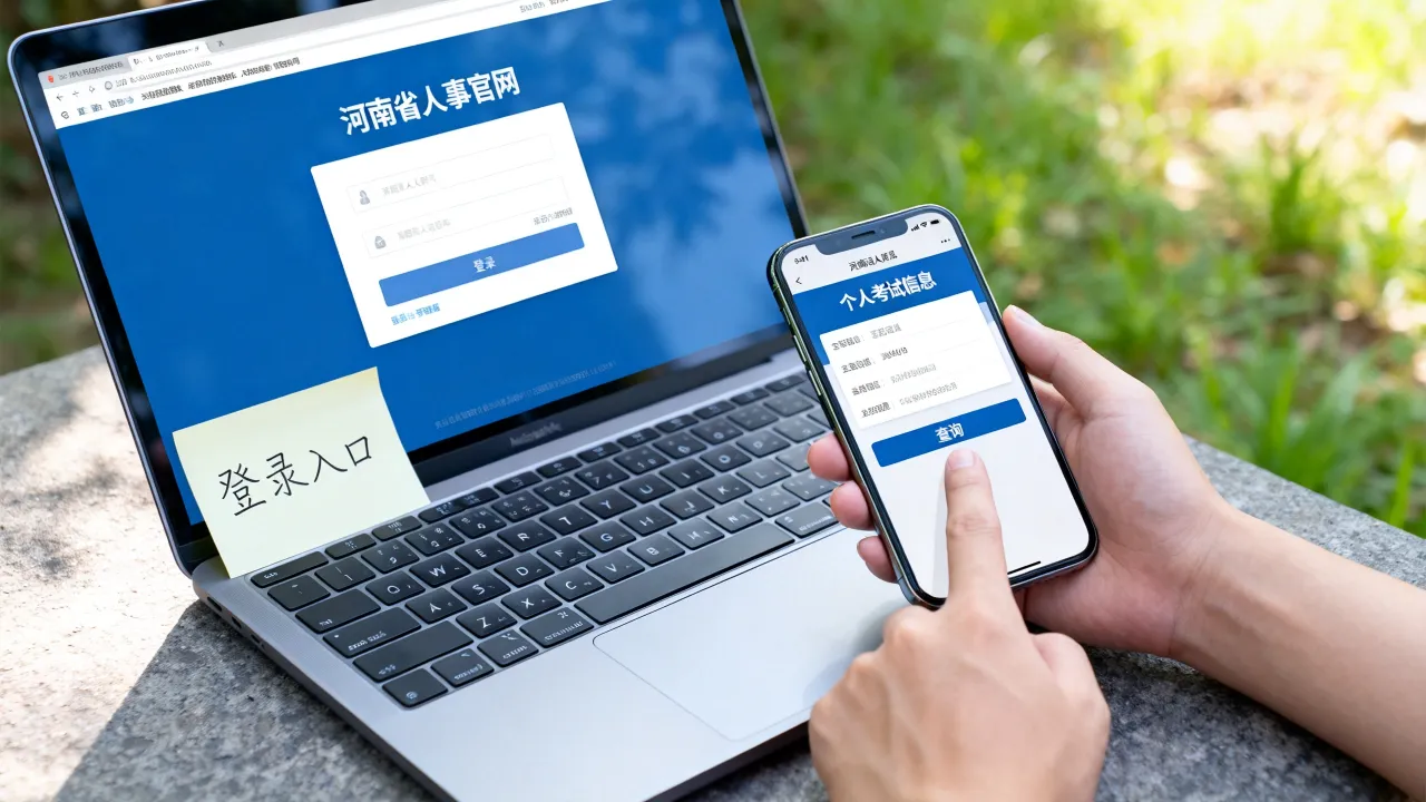 河南省人事官网登录入口在哪里，怎么查个人考试信息？-图2