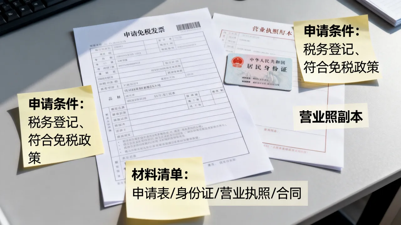 如何申请免税发票,需要什么条件和材料?