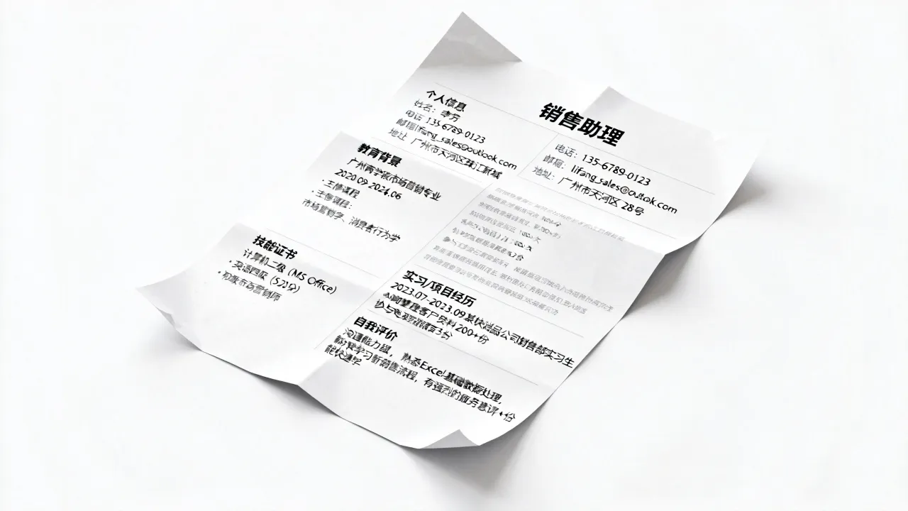 销售助理的简历怎么写,零经验求职简历有哪些必填项?-图2 销售助理的简历怎么写,零经验求职简历有哪些必填项?-图2