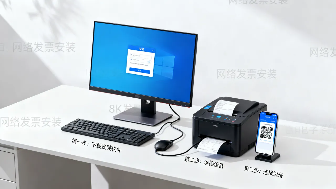 网络发票如何安装,电子发票打印机怎么设置?