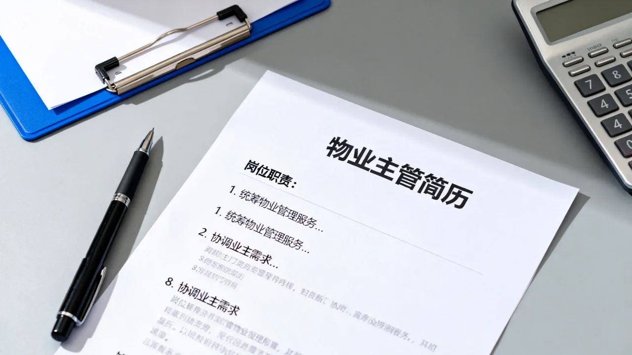 物业主管简历怎么写,有哪些写作技巧和注意事项?