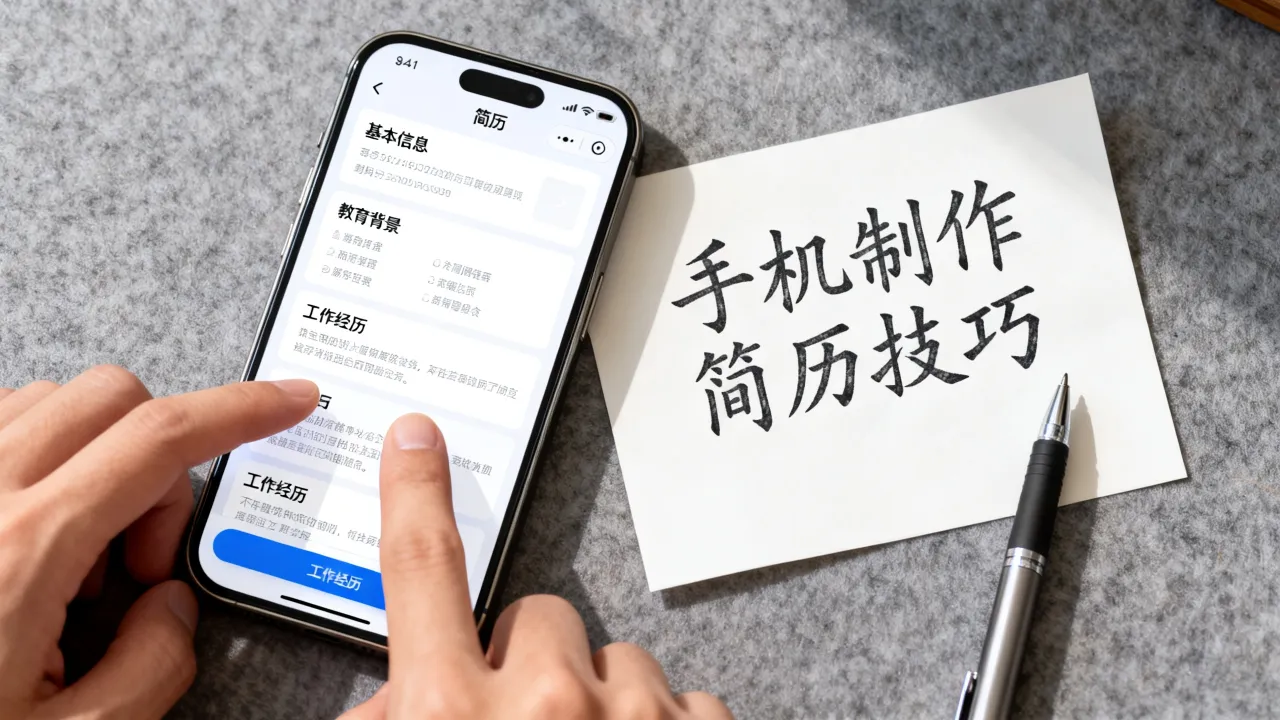 手机上怎么做简历模板?手机制作简历的实用技巧有哪些?