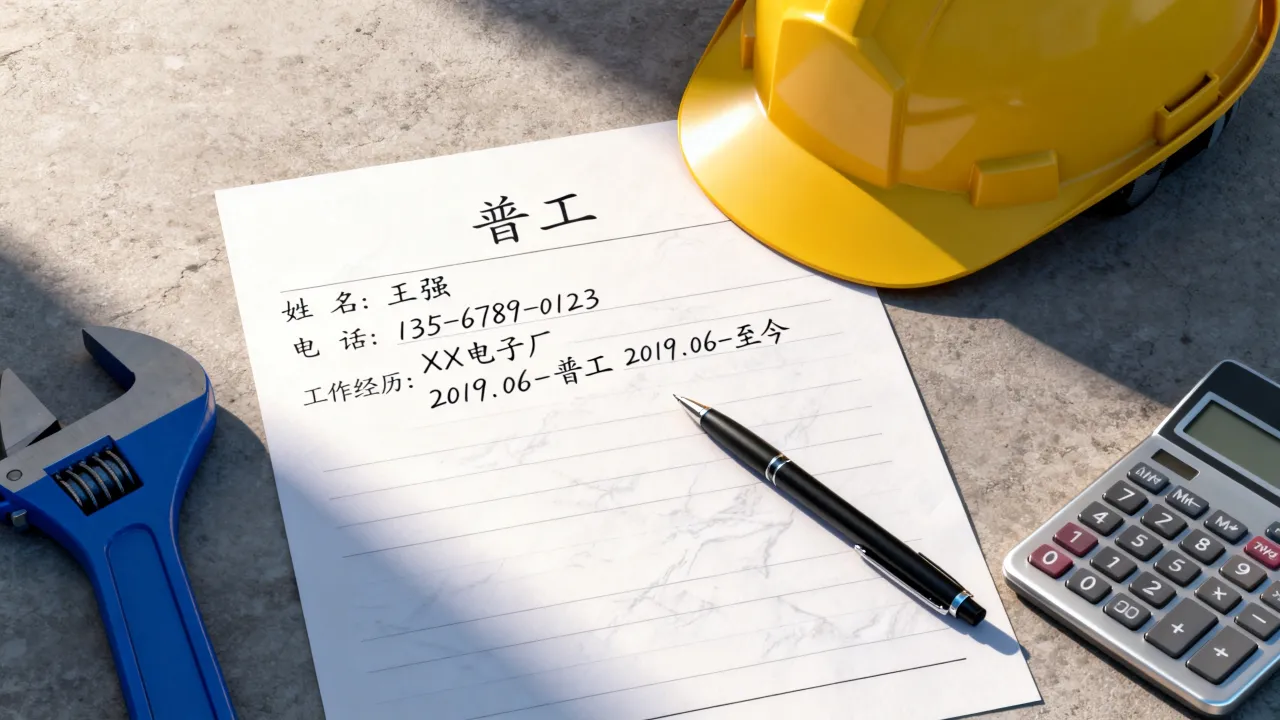 普工类的简历怎么写,普工简历模板范文怎么写才能被录用?-图2 普工类的简历怎么写,普工简历模板范文怎么写才能被录用?-图2