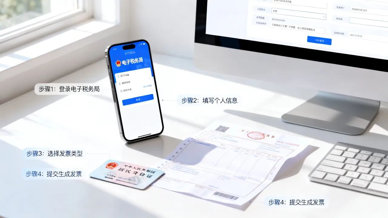 如何开个人发票，个人怎么开增值税普通发票？-图1