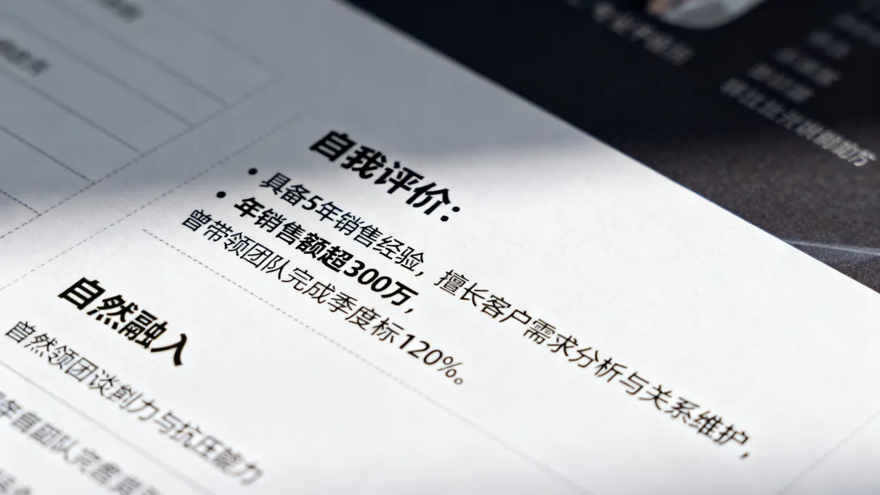销售简历的自我评价怎么写,怎样写自我评价更吸引人-图3 销售简历的自我评价怎么写,怎样写自我评价更吸引人-图3
