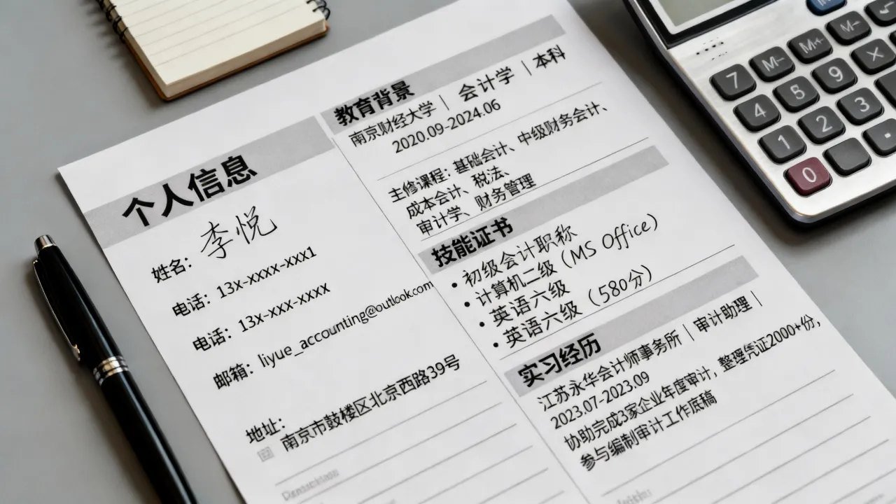 会计毕业生简历怎么写？应届生无经验如何突出优势？