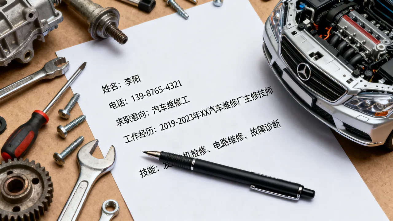 汽车维修工简历怎么写,汽车维修工简历范文模板有哪些?-图3 汽车维修工简历怎么写,汽车维修工简历范文模板有哪些?-图3