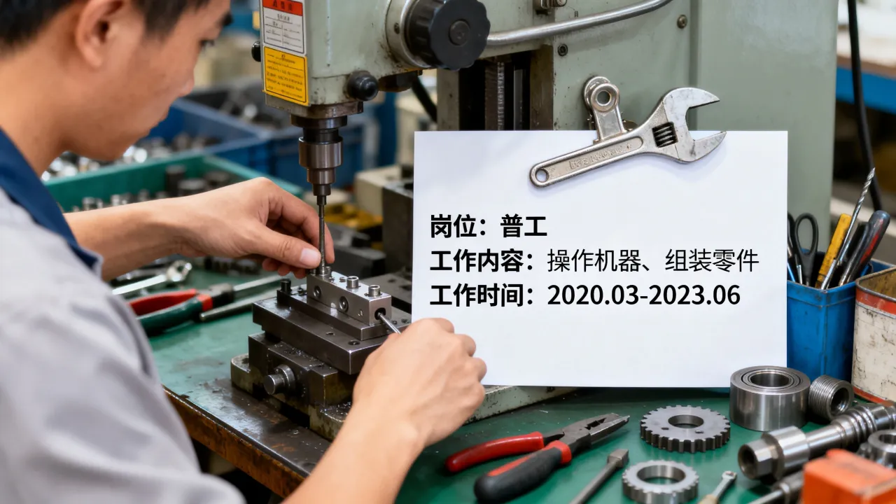 做了普工简历上怎么写?普工简历工作经历怎么写
