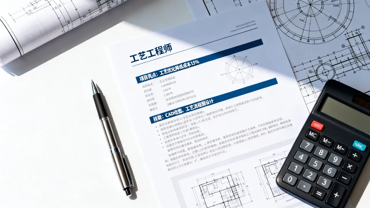 工艺工程师简历怎么写,没有经验如何写好简历项目亮点?